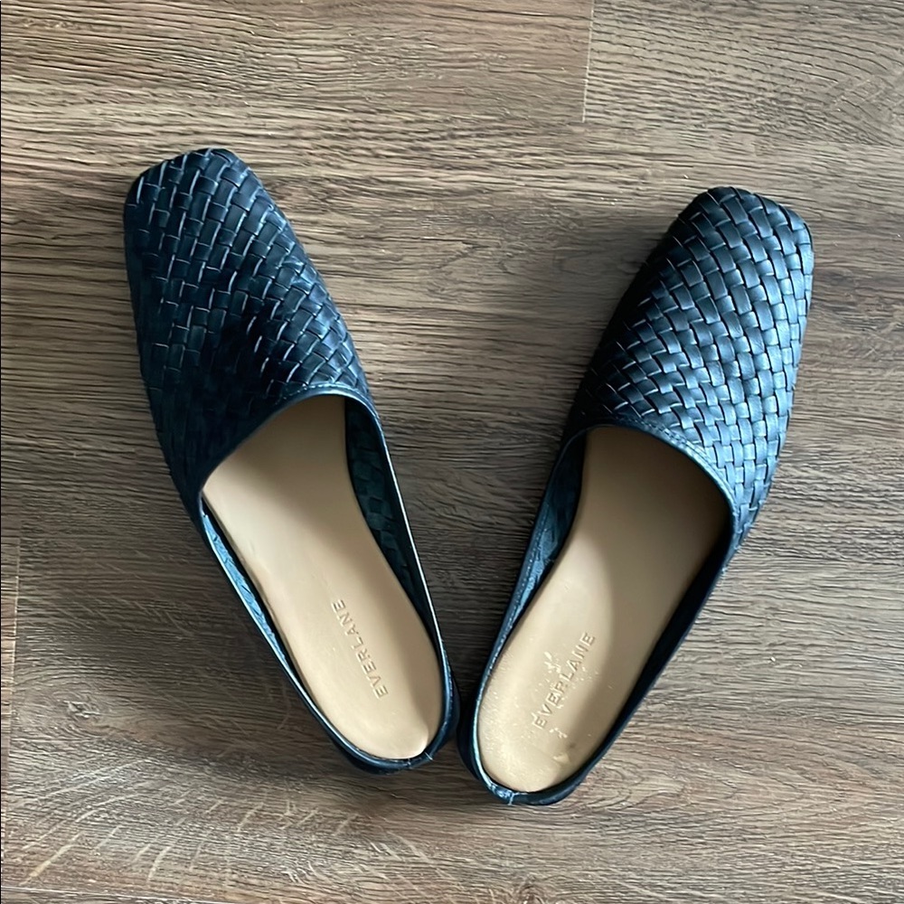 Everlane Black Woven Mules